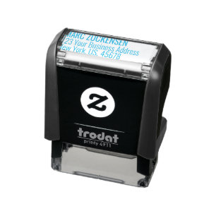 Carimbo Auto Entintado Endereço de retorno de TINTA AZUL