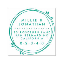 Endereço de Retorno de Wreath Moderno Elegante de