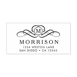 Carimbo Auto Entintado Endereço de retorno do Monograma