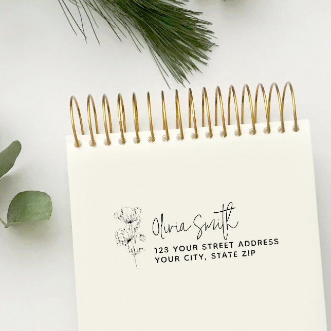 Carimbo Auto Entintado Endereço de retorno do ventilador de caligrafia El (Criador carregado)