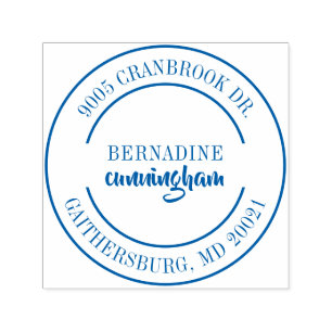 Carimbo Auto Entintado Endereço de Retorno Elegante Moderno Pessoal