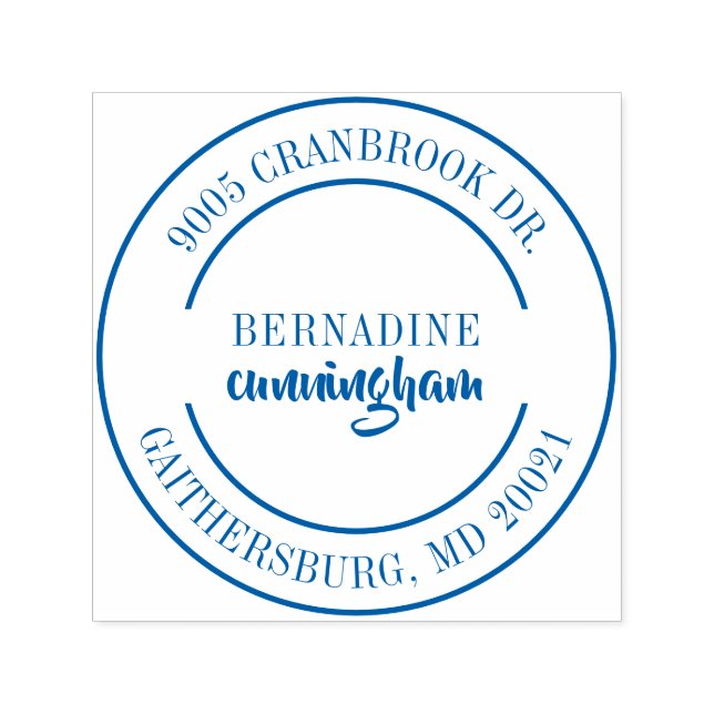 Carimbo Auto Entintado Endereço de Retorno Elegante Moderno Pessoal (Design)