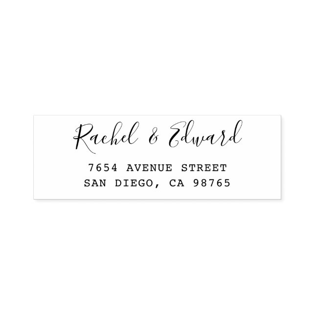 Carimbo Auto Entintado Endereço de Retorno Mínimo Moderno Simples (Design)