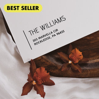 Carimbo Auto Entintado Endereço de retorno moderno e mínimo