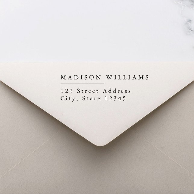 Carimbo Auto Entintado Endereço de Retorno Moderno Elegante (Criador carregado)