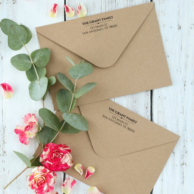 Carimbo Auto Entintado Endereço de Retorno Moderno Personalizado (Criador carregado)