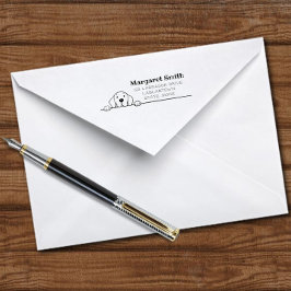 Carimbo Auto Entintado Endereço de Retorno Observando Você Labrador