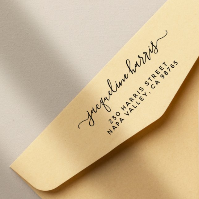 Carimbo Auto Entintado Endereço de Retorno Personalizado Escrito Mão Mini (Criador carregado)