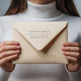 Carimbo Auto Entintado Endereço de Retorno Personalizado Mínimo Moderno