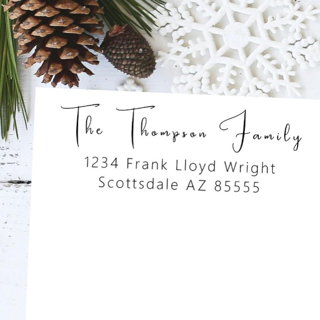 Carimbo Auto Entintado Endereço de Retorno Simples de Script Elegante Min (Criador carregado)