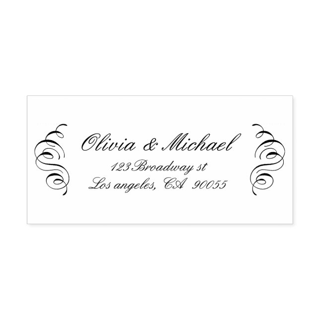 Carimbo Auto Entintado Endereço do Casal de Casamento Personalizado da Ca (Design)