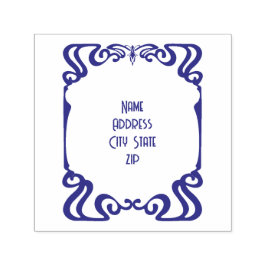 Carimbo Auto Entintado Endereço do quadro Art nouveau