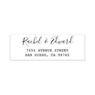 Carimbo Auto Entintado Endereço do remetente minimalista moderno simples