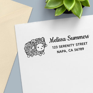 Carimbo Auto Entintado Endereço do remetente pequeno da ram dos carneiro