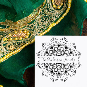 Carimbo Auto Entintado Endereço do remetente verde do nome de família d