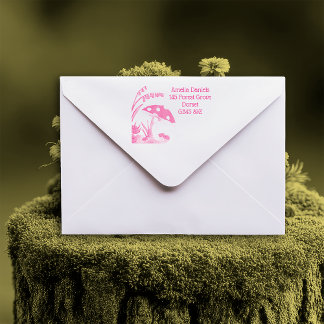 Carimbo Auto Entintado Endereço do Woodland Toadstool