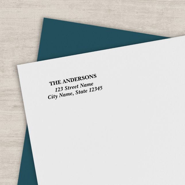 Carimbo Auto Entintado Endereço Doméstico do Nome da Família Clássica Mod (Criador carregado)