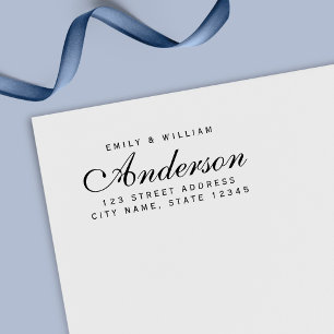 Carimbo Auto Entintado Endereço Doméstico do Nome da Família do Casal Ele