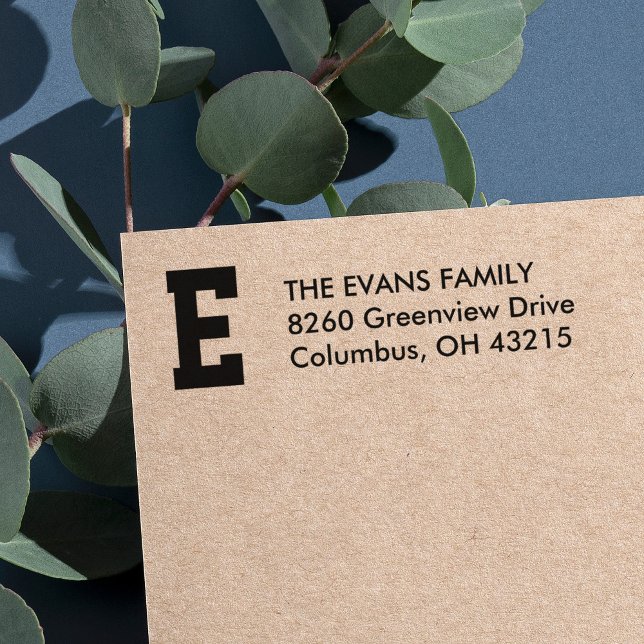 Carimbo Auto Entintado Endereço inicial de devolução simples do esportist (Criador carregado)