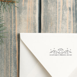 Carimbo Auto Entintado Endereço Mínimo de Devolução da Família Montanha D