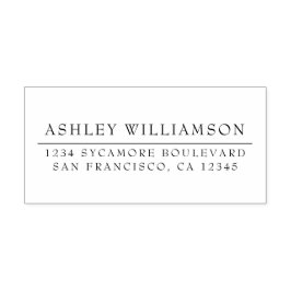 Carimbo Auto Entintado Endereço Mínimo de Retorno de Chic Elegante