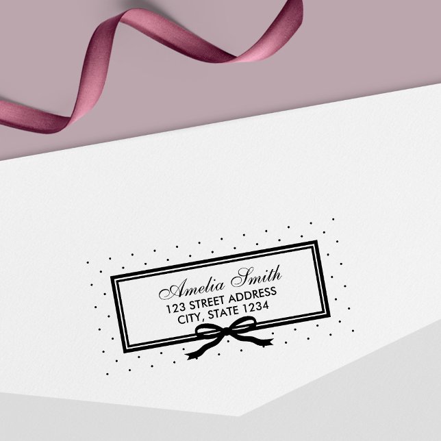 Carimbo Auto Entintado Endereço residencial pessoal da Bolinhas de borda  (Criador carregado)