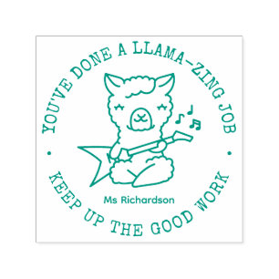 Carimbo Auto Entintado Engraçado, Bonito Llama Admissor de Emprego