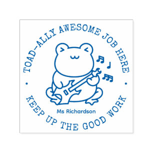 Carimbo Auto Entintado Engraçado Sapo Bonito Totalmente Incrível Professo