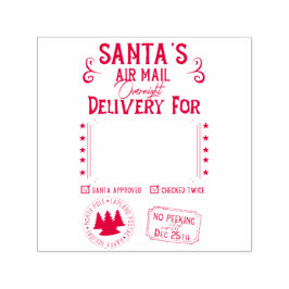 Carimbo Auto Entintado Entrega noturna Personalizada de Papais noeis