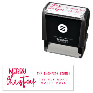 Carimbo Auto Entintado Escrito Moderno e Bonito e Minimalista Feliz Natal