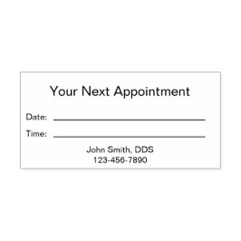 Carimbo Auto Entintado Escritório Simples de Dentista Seu Próximo Comprom