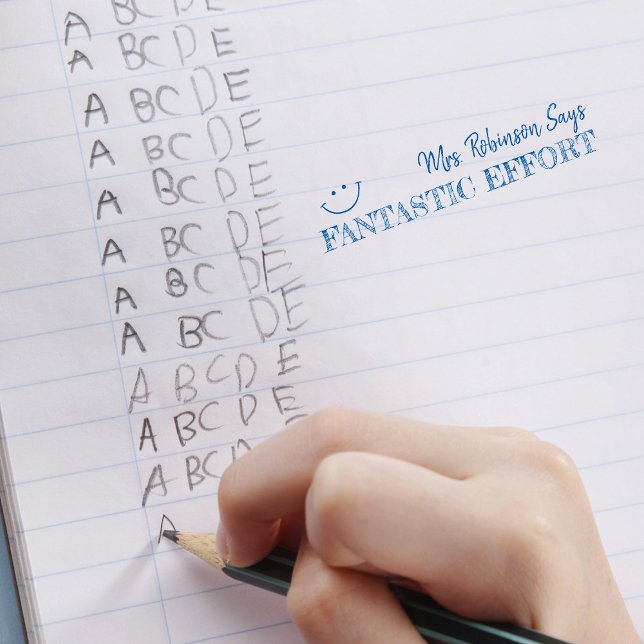 Carimbo Auto Entintado Esforço Fantástico | Professores personalizados (Fantastic Effort | Personalized Teachers Self-inking Stamp)