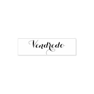 Carimbo Auto Entintado Esperanto: Dia da Semana: Vendredo (Sexta-feira)