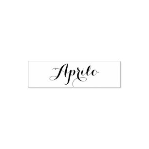 Carimbo Auto Entintado Esperanto: Mês: Aprilo (abril)