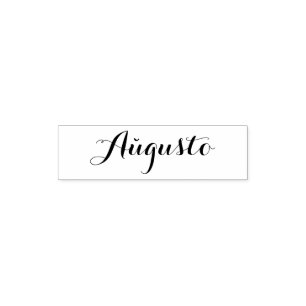 Carimbo Auto Entintado Esperanto: Mês: Aŭgusto (agosto)