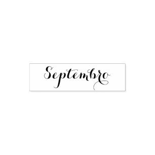 Carimbo Auto Entintado Esperanto: Mês: Septembro (setembro)