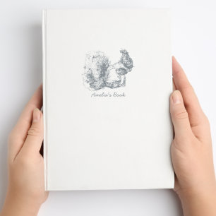 Carimbo Auto Entintado Esquilo Monograma Este Livro Pertence