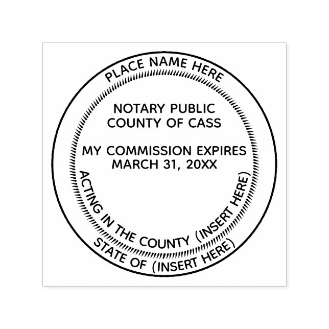 Carimbo Auto Entintado Estado de expiração e distrito da comissão Notary  (Design)