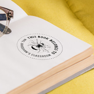 Carimbo Auto Entintado Este Livro Pertence a Bumble Bee Personalizado