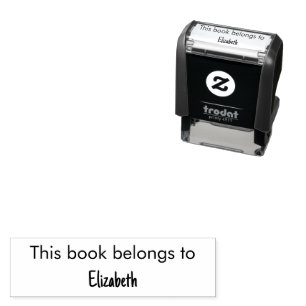 Carimbo Auto Entintado Este Livro Pertence A e Nome do Proprietário