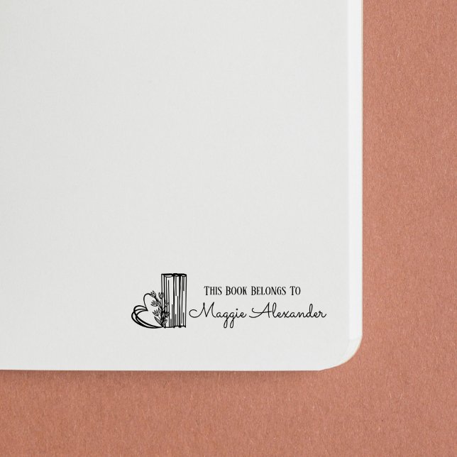 Carimbo Auto Entintado Este Livro Pertence A Nome (Criador carregado)