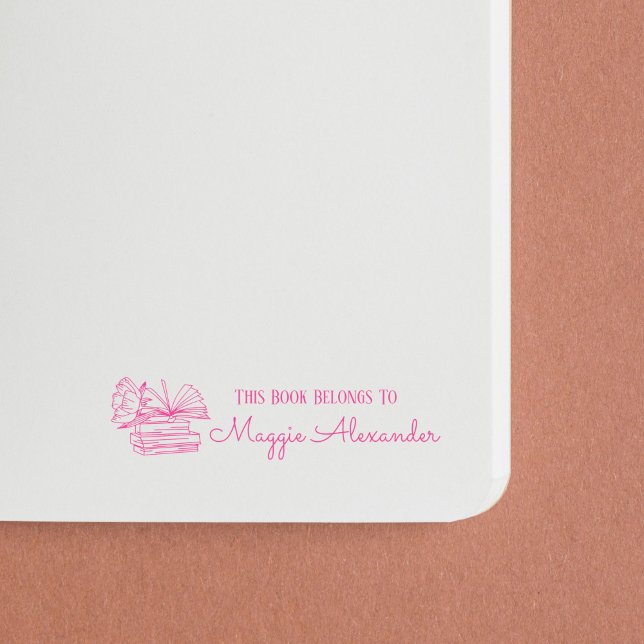 Carimbo Auto Entintado Este Livro Pertence A Nome (Criador carregado)