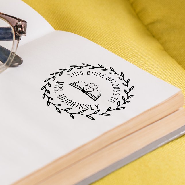 Carimbo Auto Entintado Este Livro Pertence A Personalizado (This Book Belongs To Personalized Self-inking Stamp)