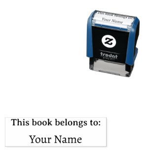 Carimbo Auto Entintado Este Livro Pertence A: Seu Nome Moderno Simples
