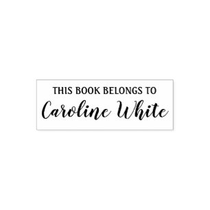 Carimbo Auto Entintado Este livro pertence a um roteiro elegante