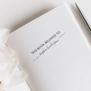 Carimbo Auto Entintado Este Livro Pertence A Um Script De Coração