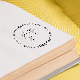 Carimbo Auto Entintado Este Livro Pertence ao Greenery Script