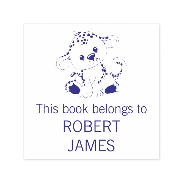 Carimbo Auto Entintado Este Livro Pertence Ao Leopardo Personalizado E Bo (Design)