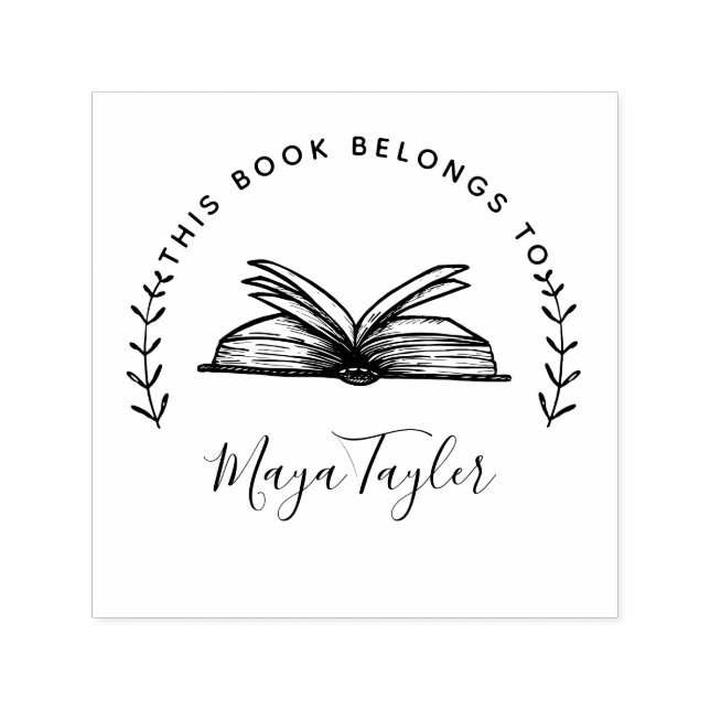 Carimbo Auto Entintado Este Livro Pertence Ao Script De Livro (Design)