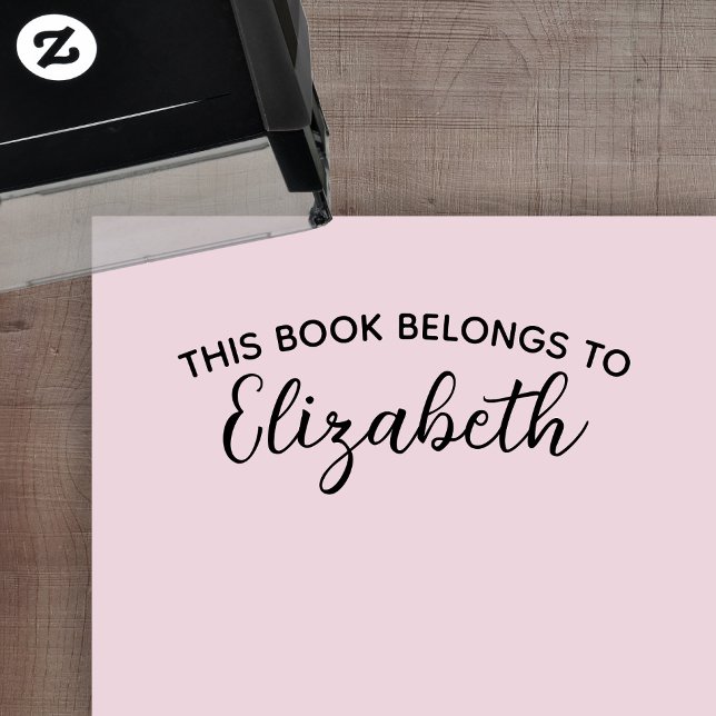 Carimbo Auto Entintado Este Livro Pertence - Nome Personalizado - script  (Criador carregado)